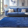PAGISOFE 6x9 Navy Blue Rug Fluffy Shag Machine Washable Large