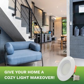 Bioluz LED 4-inch 13 Watt 90 CRI Dimmable LED Retrofit Recessed Lighting Fixture - 2700K LED Ceiling Light - 910 Lumen Recessed Downlight UL-Listed JA8 CEC