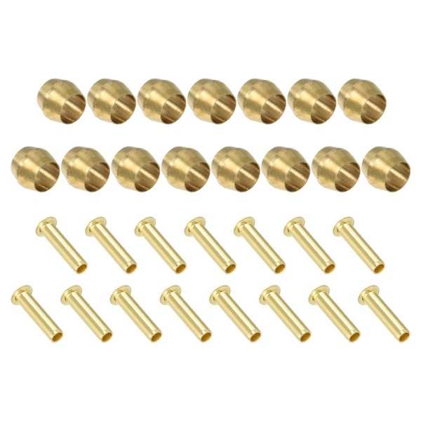 PATIKIL 3/16" Tube ID Compression Assortment Kit, 15 Set Brass