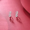 MICYUMI Women's 925 Sterling Silver Infinite Symbol Hoop Earrings Cubic
