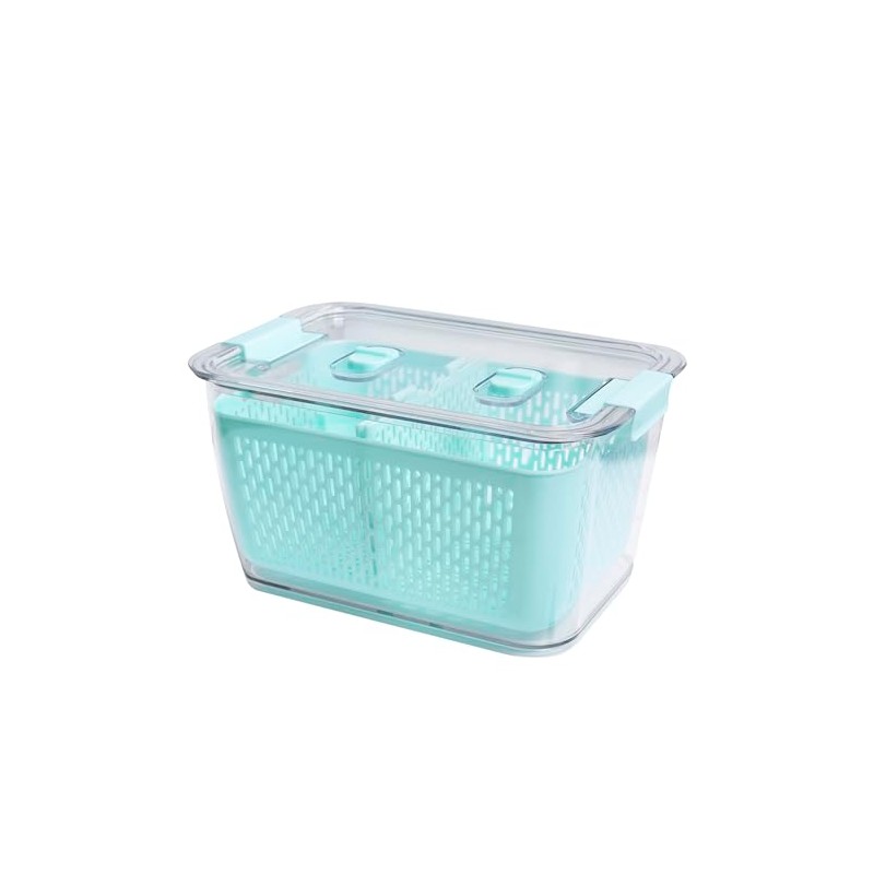 Kitchen Spaces Colander Bin, Produce Saver, Fridge Organizer With Lid,