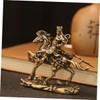 Tofficu 2pcs Brass Horse Riding Statue Elegant Table Decor for