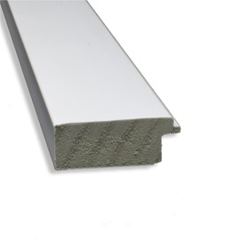 Amanti Art Mirror Makeover 48x24 Bathroom Mirror Frame Border Kit, Peel and Stick Wall Moulding Frame, Fully Assembled Black Border DIY Kit - Mirrored Glass NOT Included - Cabinet White Narrow Trim