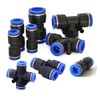 HATOOLHA® Push-to-Connect Fittings 10 Pcs Air Line Quick Connector Pneumatic