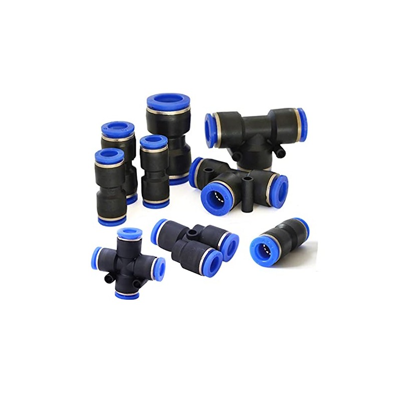 HATOOLHA® Push-to-Connect Fittings 10 Pcs Air Line Quick Connector Pneumatic