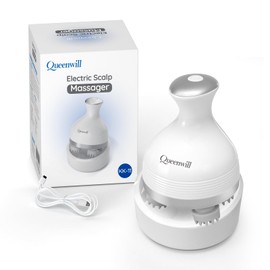 Electric Scalp Massager, Cordless Hair Scalp Massager Portable Head Scratching Massager with 4 Modes Vibration Comb for Hair Growth, Deep Cleansing and Stress Relaxation