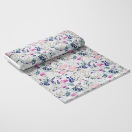 Linen Viscose Printed Fabric - 55 Inches (142cm) Wide - Soft Linen Viscose Blend, Floral Design - Ideal for Dressmaking, Quilting, Crafts by Design Discount Fabric LTD (LVP018-0.5 Metre)