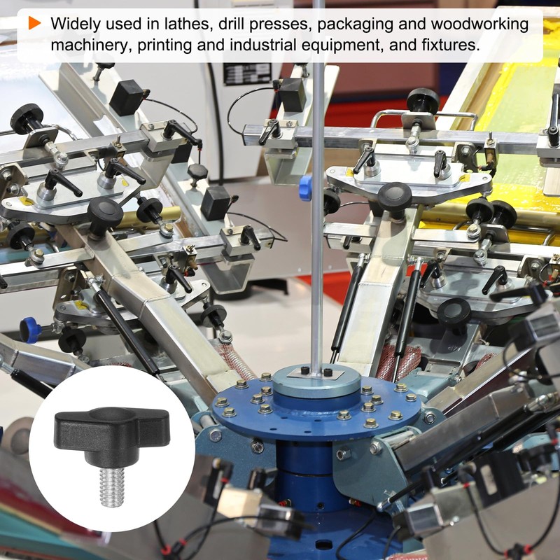 HARFINGTON 20pcs Tee Wing Knobs Thumb Screws M6 x 12mm