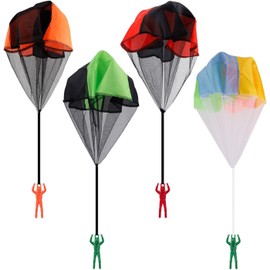 Juguetes de Paracaídas de Camuflaje del Ejército para Niños Juguetes de Juegos al Aire Ultima Intervensión Cifras de Acción de Hombres del Ejército Juguete de Lanzamiento Sin Enredos (Multicolor)