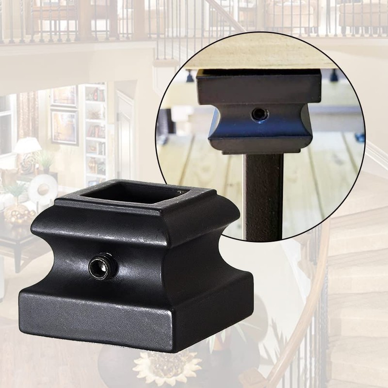 TOUCAN Iron Baluster Shoes Stair Plane Shoe with Screw for