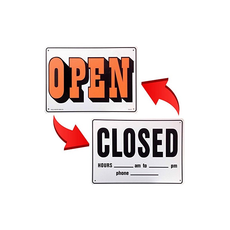 American Plastic Sign Board OPEN/CLOSED Open Close Double Sided Plate