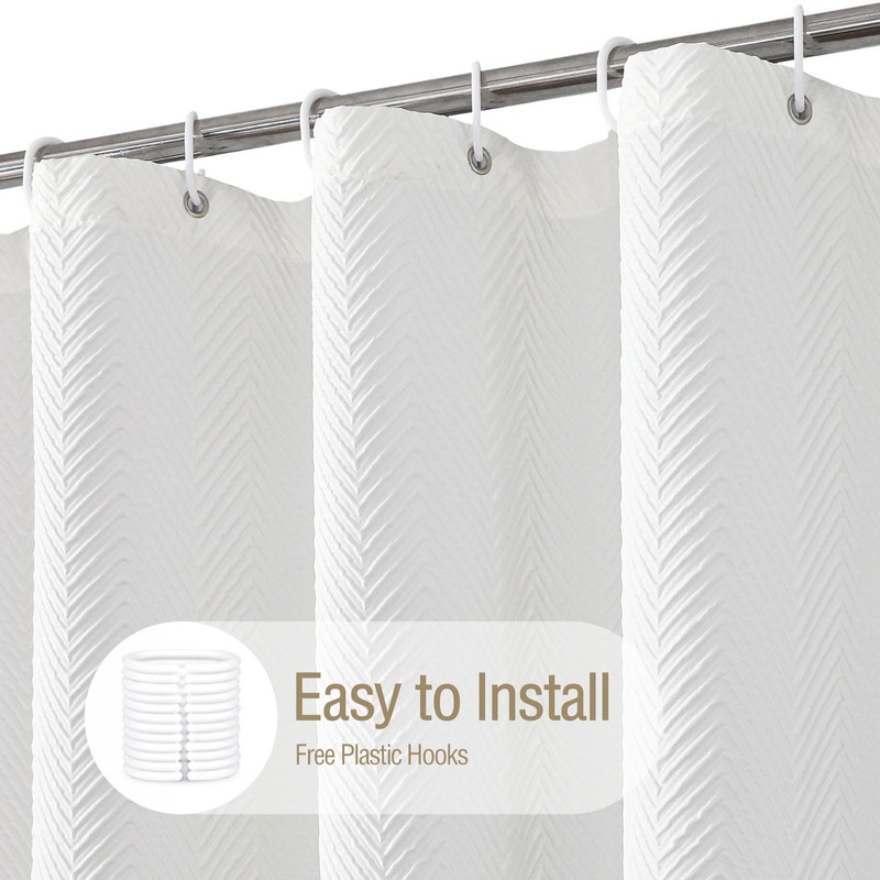 Gibelle Extra Long Shower Curtain 72 x 84, Tall 3D