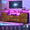 BTHFST LED TV Stand Dresser with Power Outlets for 65