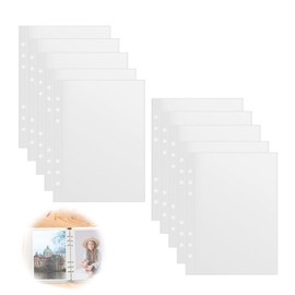 PAVIKE A5 A5 10 Clear Pockets, Binder Pockets, System Planner Refill, Memo Pad Refill, System Notebook, Zipper Pocket, Zippered, Refill, Refill, Refill, Multi-functional, Small Storage, Notebook