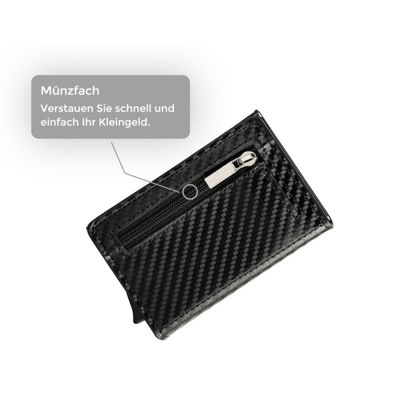 HAFEID Card Case with Coin Compartment, RFID Blocker, Magnet and