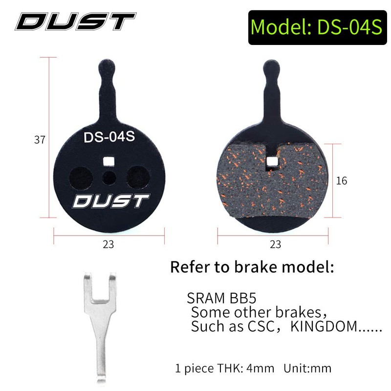CYCEARTH 4 Pairs Bicycle Bike Disc Brake Pads for Avid