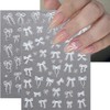 5D Embossed Bow Nails Stickers for Nail Art Self-Adhesive Bow