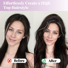 4PCS Volumizing Hair Clips, Hair Volume Clip for Fluffy Bangs, Root Clips for Curly Hair Volume Easy High Crown Volumizer Tool for a Natural Puffy Lazy and Seamless Hairstyle Without Damaging Hair