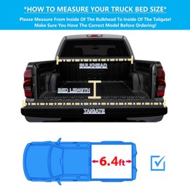 Mamoru Soft Roll Up 6.4ft Truck Bed Cover Compatible for 2019-2025 Ram 1500 New Body Style Vinyl Tonneau Cover | Fleetside Without Rambox