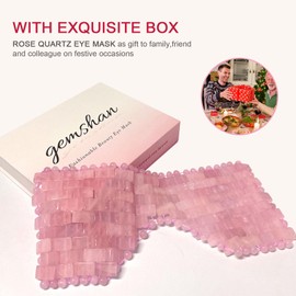 gemshan Rose Quartz Eye Mask for Face 100% Natural Jade Cooling Mask(M)