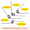 Ctyjia 10 PCS 304 Stainless Steel Torsion Spring, 0.7mm Wire