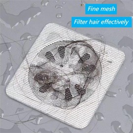 Lyhhrd 25 PCS Pack Disposable Shower Drain Cover Hair Catcher Shower Drain Mesh Stickers for Bathroom Washbasin Bathtub Kitchen Sink for Human and pet Hair