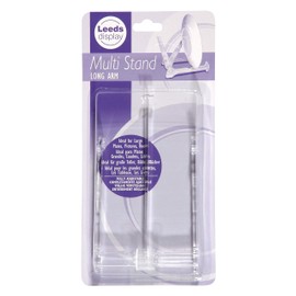 Leeds Display : MPLGCL : Multi Stand : Clear : Long Arm : Plate, Platter, Print, Large Item Support