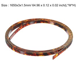 MECCANIXITY Plastic Binding Purfling Strip 1650x3x1.5mm Guitar Binding Edge Trim for Acoustic Classical Guitar Brown 2 Pack