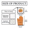 FIicy Fall Oven Mitts and Pot Holders Sets, Pumpkin Autumn