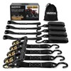 IAZZCO Heavy Duty Ratchet Straps with Hook - 1.6 Inch