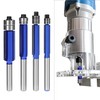 QWORK® 4 Pcs Flush Trim Router Bits Set, 1/4-Inch Shank,