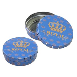 Black Leaf - Click Clack Royal Tin 5.5 x 1.7 cm for Storing Small Items | Made of Tinplate | Storage Box with Childproof Closure