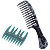 Bablo Pomade Grooming Jumbo Comb (Navy Paisley Pattern) & Mesh