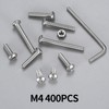 400 Pcs M4 Bolts and Nuts Set, Hex Socket Button