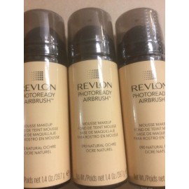 Revlon 3 X Revlon PhotoReady Airbrush Mousse Makeup Foundation NATURAL OCHRE New Sealed