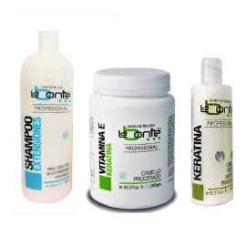 Labonté Kit Shampoo Extenciones 1lt + Vitamina E + Keratina 240ml