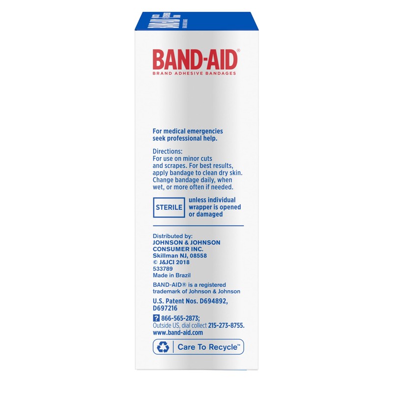 Band-Aid Brand Tru-Stay Sheer Strips Adhesive Sterile Bandages for First