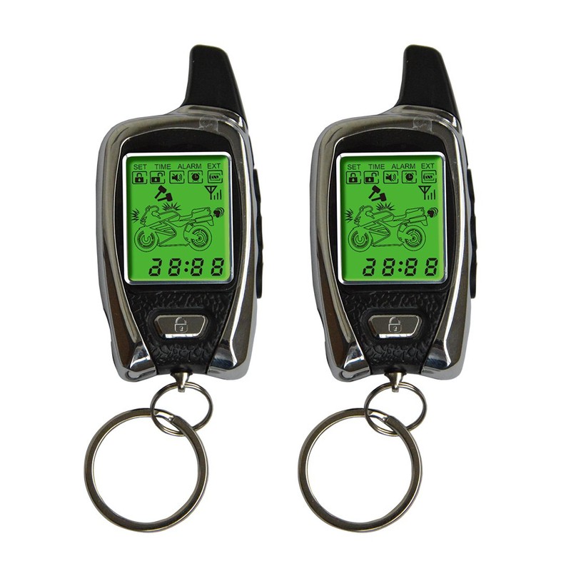 BANVIE 2 Way Motorcycle Security Alarm System with Remote Engine