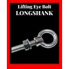 M8 x 80mm Lifting Long Eye Bolt Longshank with Full