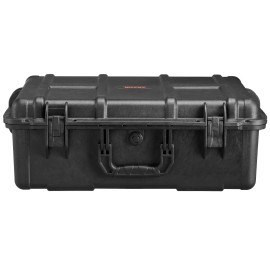 Heavy Duty Weatherproof Dry Box Case with Pre-cut Foam Retractable Pull Handles Travel Hunting Waterproof Bag & PouchBox Capacity: 2.4 cu.ft