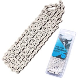 Bestgle 6/7/8-Speed Bicycle Chain Adjustable Cycle Bike Chain 1/2 x 3/32 Inch 116 Links for Mountain Road Cycling (4.9ft)