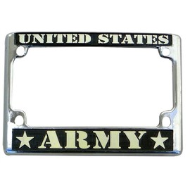 United States Army Chrome Motorcycle License Plate Frame