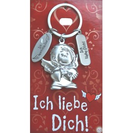 Keyring "I Love You!", red