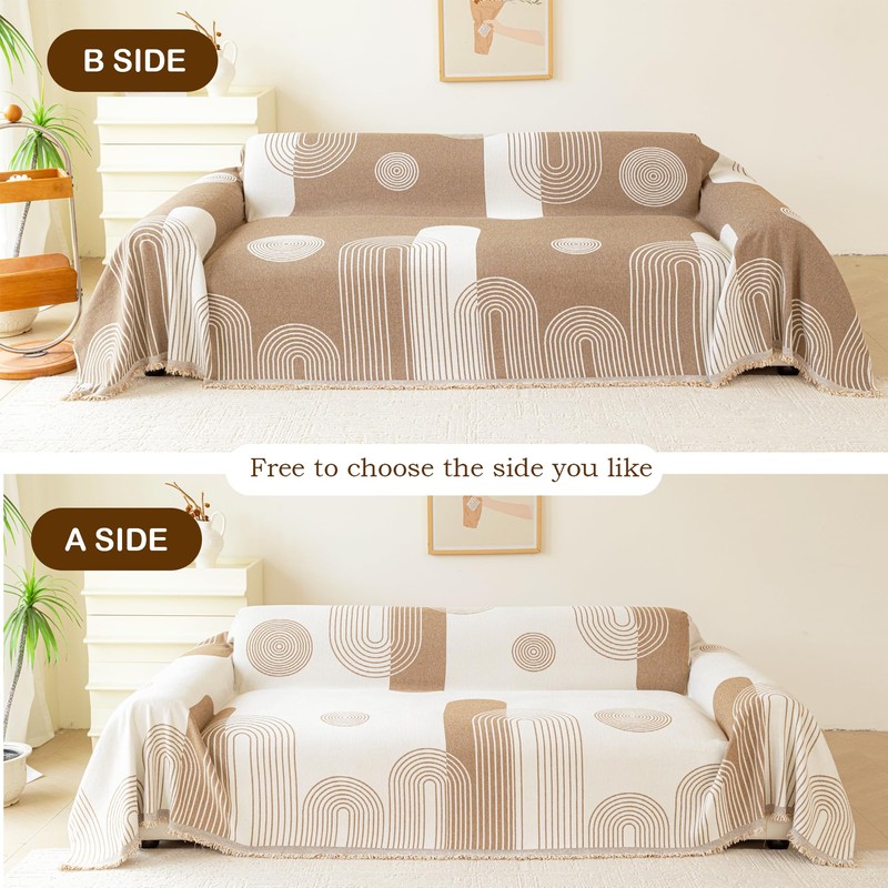 VANJOROY Boho Couch Cover for 2 3 Cushion, Sofa Slipcovers