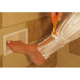 Unbranded Soap Dish Foot Rest Niche 4x6  Recessed Ceramic Shelf  Gloss White