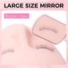 Miuffue Flexible Large Square Lash Mirror, 260°Rotation Folding Portable Eye
