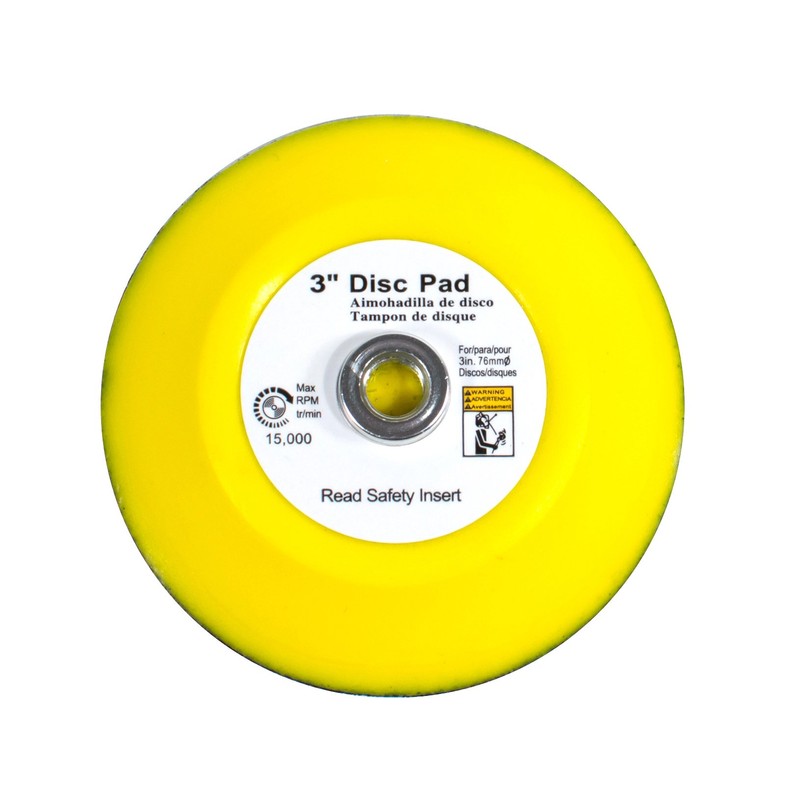 3" Hook and Loop Sanding Backup Pad 5/16-24 Female Thread