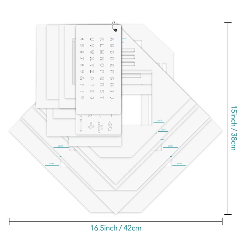17pcs/Set BAOFALI Envelope Maker Guide Set Envelope Tear Templates All-in-One