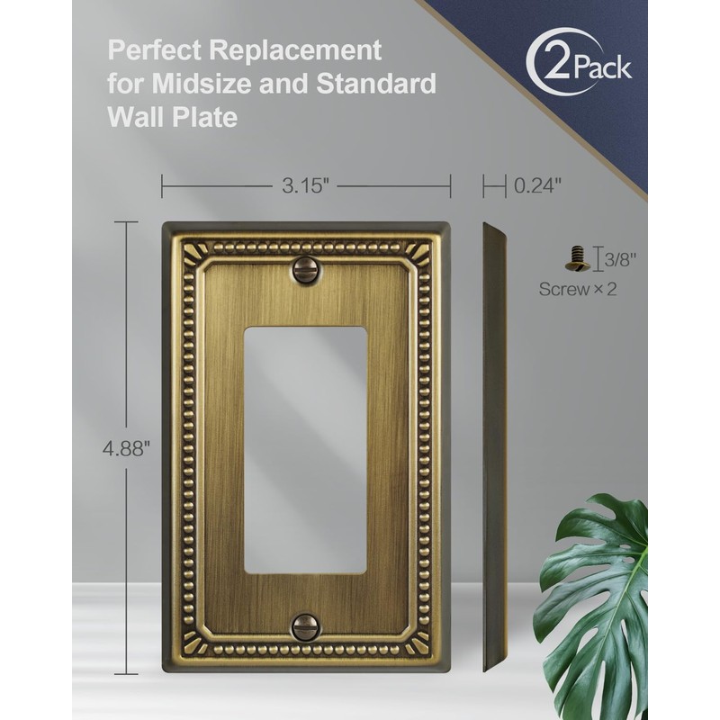 ZILLSEA Metal Wall Plates, Switch Plates and Outlet Covers, Decorative