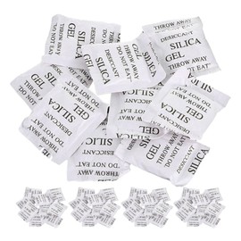 iplusmile 100pcs Silica Gel Absorbent Bags Moisture Absorbers for Home Wardrobe Transparent Dehumidifier Pouches Safe Reusable Silica Packets for Jewelry Protection